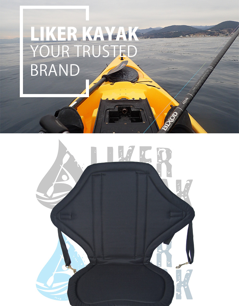 Soft Seat for Kayak with Bag in Back Side