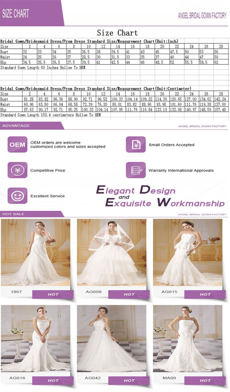 New Arrival Fashion Pattern Mermaid Bridal Wedding Dress Factory OEM