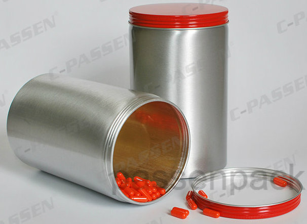 Silver Aluminum Tea Canister for Scented Tea Packaging (PPC-AC-046)