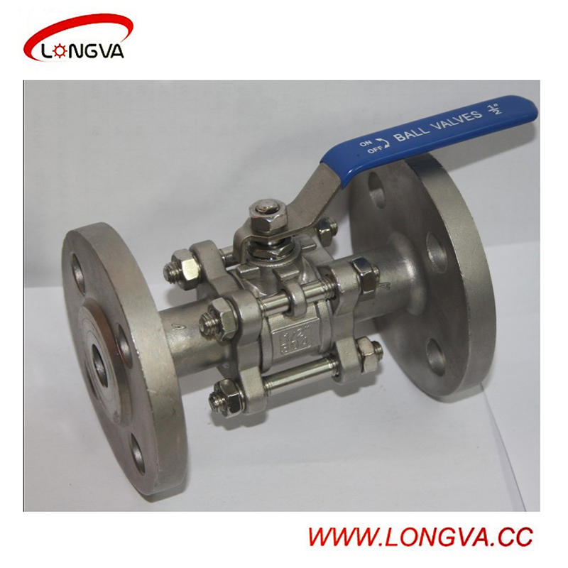 Industrial Stainless Steel 3 Piece Ball Valve