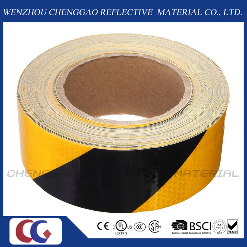 50mm X 45.7m Stripe Safety Reflective Hazard Self Adhesive Warning Tape (C3500-S)