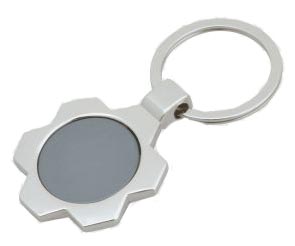 Hollow Keychain, Custom Blank Silver Plated Keyring (GZHY-KA-023)