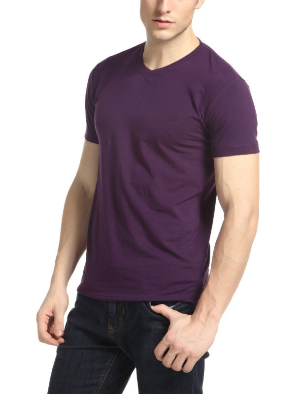 Men's Fitness Promotion V Neck Plain T Shirt