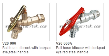 Ball Hose Bibcock with Lockpad Eye (V26-006)