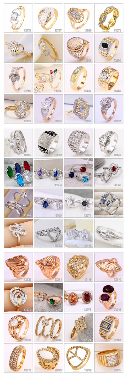 13945 Fashion Cool Cubic Zirconia Stainless Steel Jewelry Finger Ring