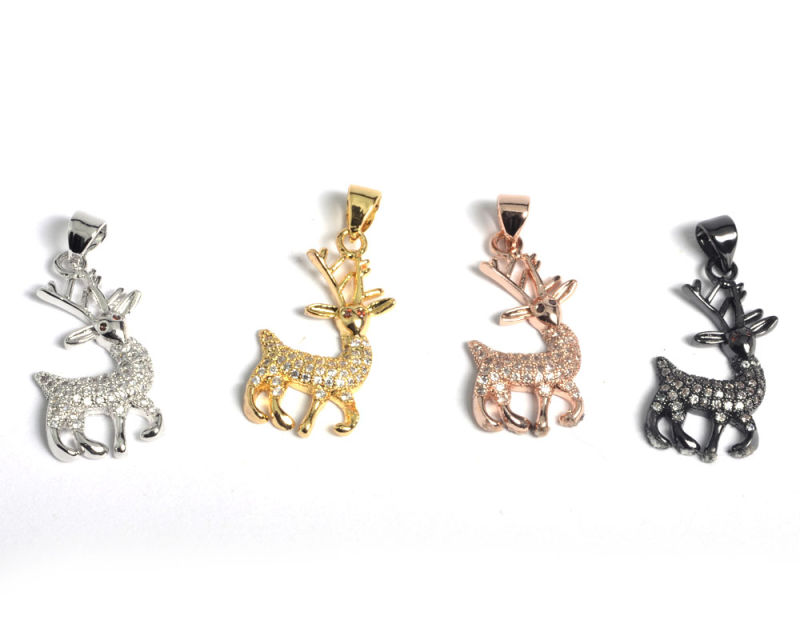 Factory Sale Giraffe Shape Fashion Copper Pendant Jewelry Charms