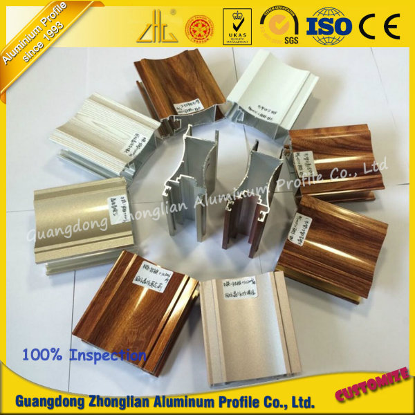 High Grade Crystal Paint Wood Grain Electrophoretic Aluminium Profile