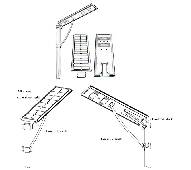 40W Integrated Solar Power LED Street Lights with CE RoHS