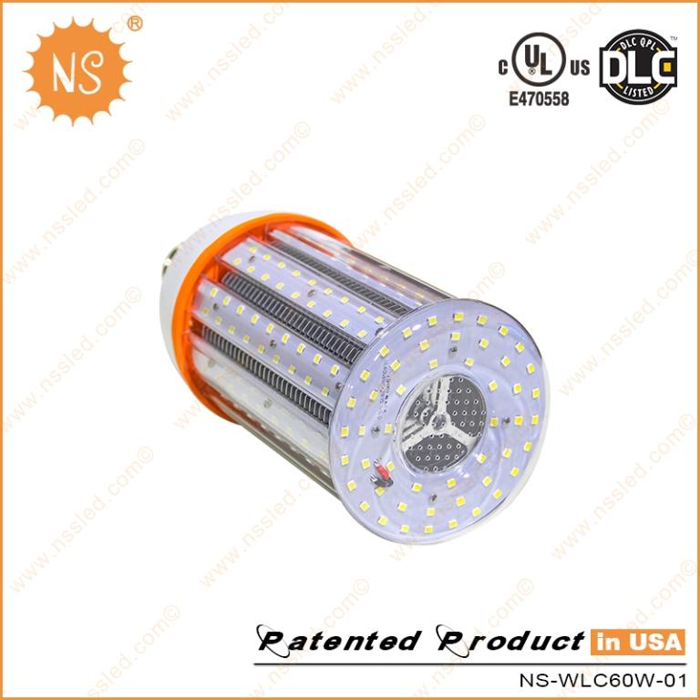 UL Dlc IP64 6000k E39 E40 9000lm 60W LED Corn COB Light