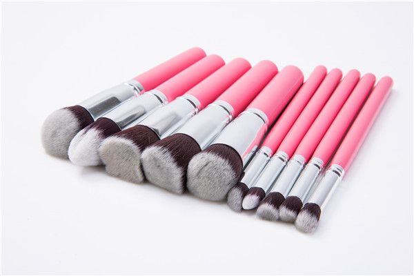 Hot Sale Makeup Brushes 10PCS with Pink Handle