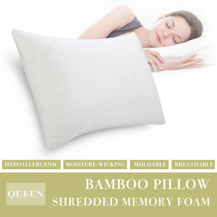 Bamboo Fabric Shreded Memory Foam Pillow