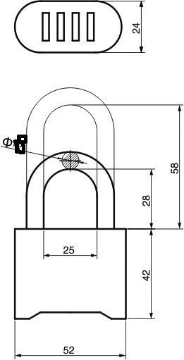 Combination Padlock (AL-A51)