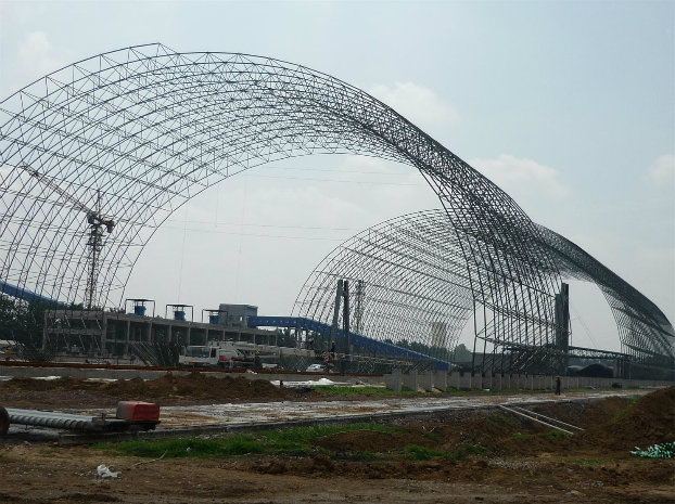 Large Span Prefabricated Steel Truss Structure Aircraft Hangar