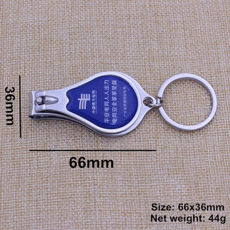 Promotion Metal Nail Clipper with Epoxy Sticker