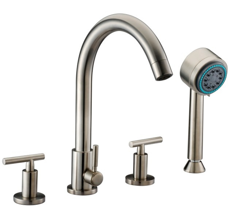 4-Hole Kitchen Mixer with Personal Handshower and Lever Handles