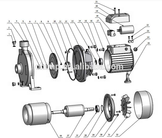 Chimp Pump Cpm Serise Centrifugal Water Pump 1 HP/220V