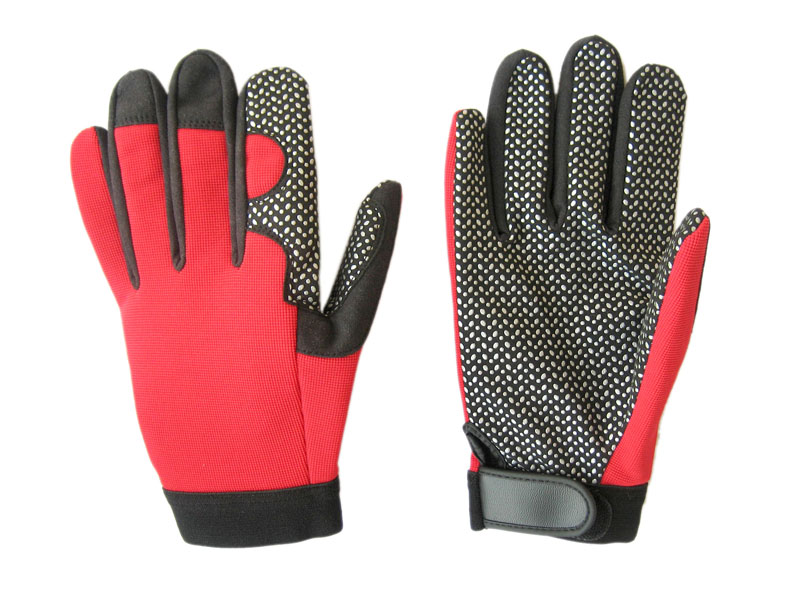 Micro Fiber Silicone Dots Palm Mechanic Glove-7216