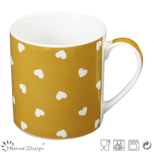 11oz Ceramic Mug with Heart Design for Promotion