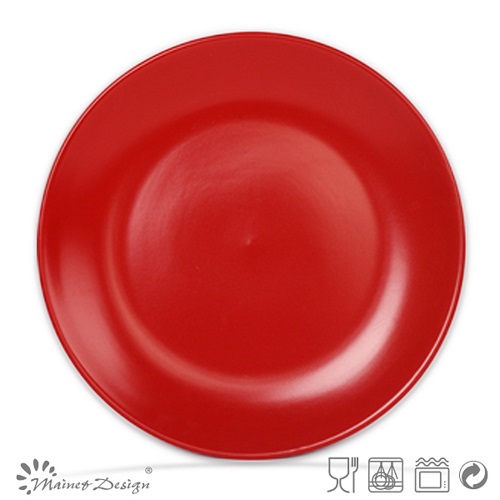16PCS Red Round Matte Colorful Ceramic Dinner Set