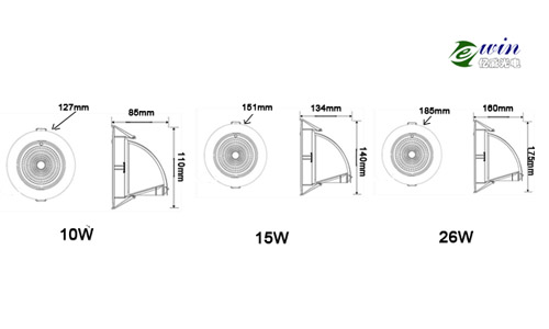 Factory Direct Round 85-277V 3600mm 26W Rotatable LED Downlight