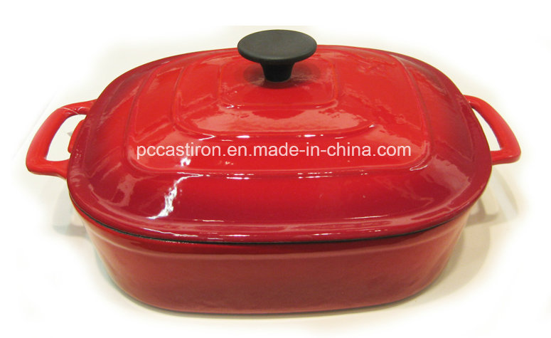 Square Enamel Cast Iron Cocotte Casserole China Factory Size