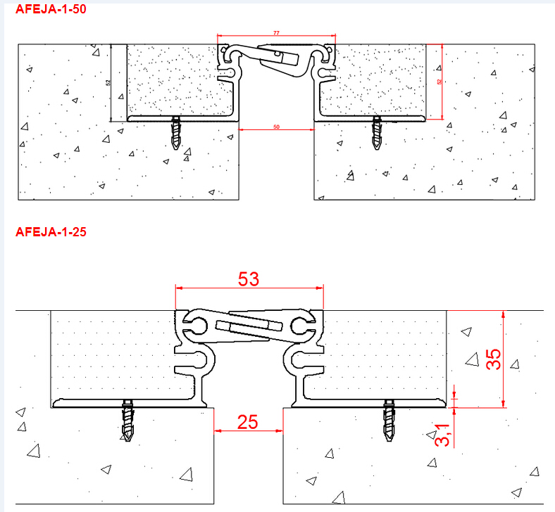 Flexible Snap-Fit Interlocking Aluminum Expansion Joint System for Floor