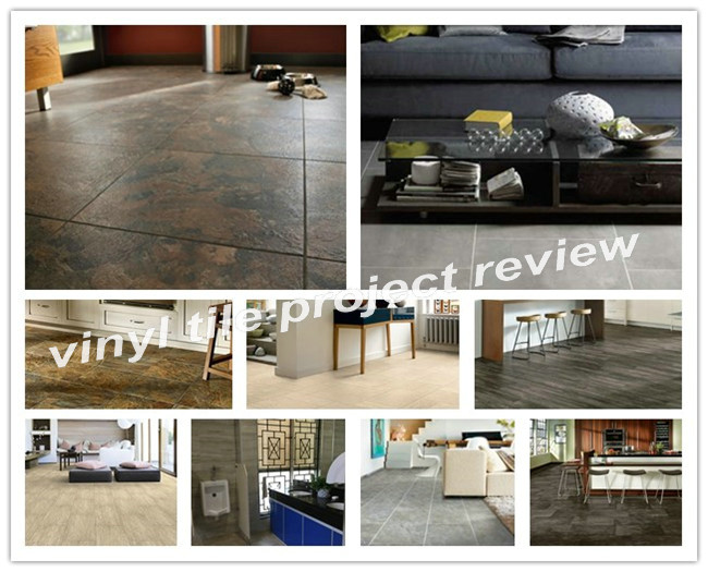 Thin Vinyl Marble Pattern Dry Back PVC Flooring