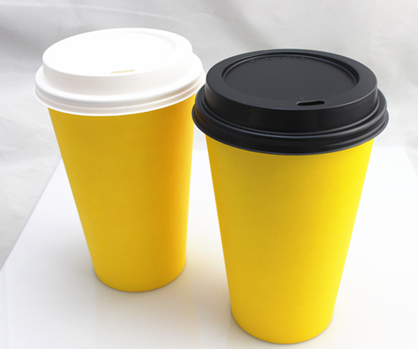 16oz Disposable Single Wall Paper Cup with Lids