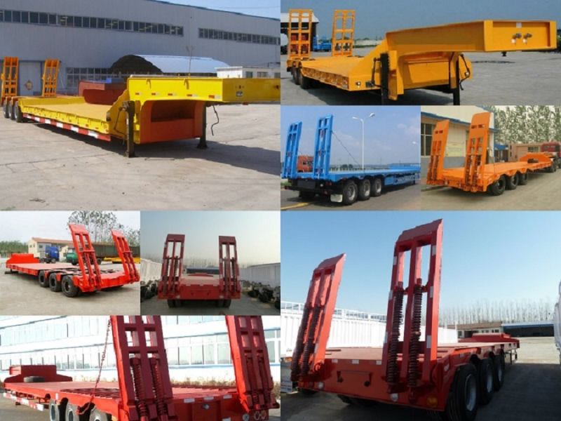 Three Axles Low Loading Deck Low Bed Semi-Trailer