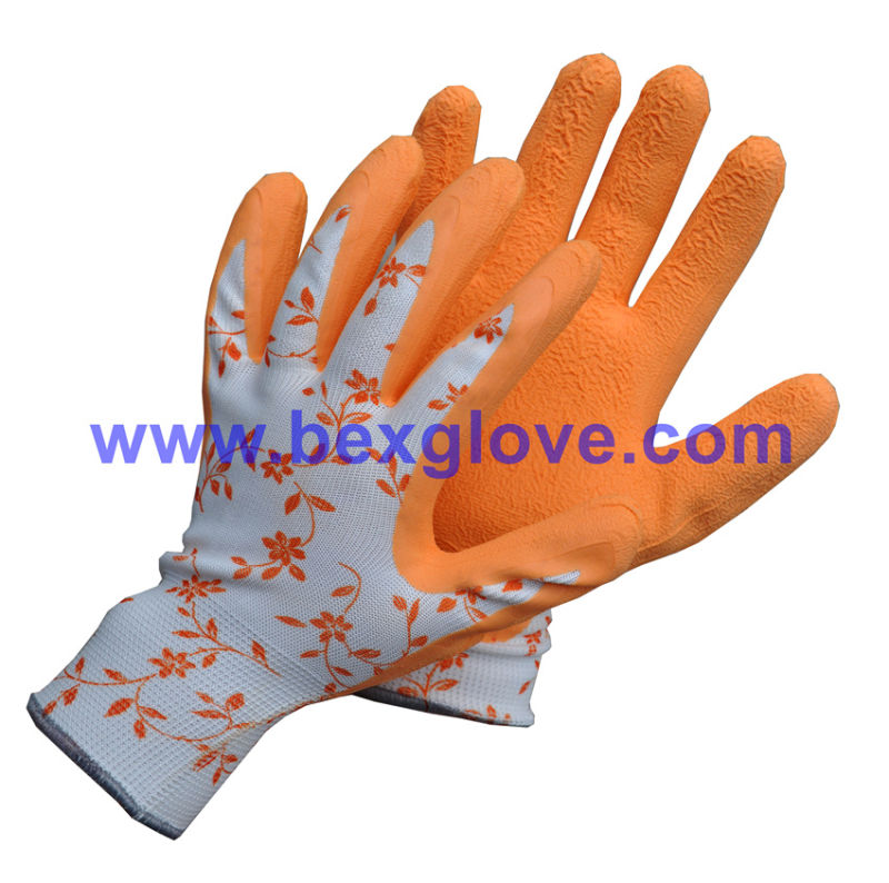 Flower Print Color Garden Glove