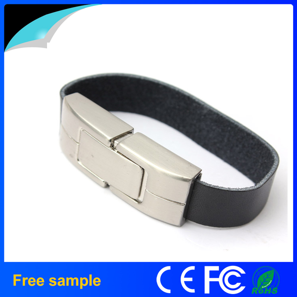 2016 Real Capacity Leather Bracelet USB Pendrive