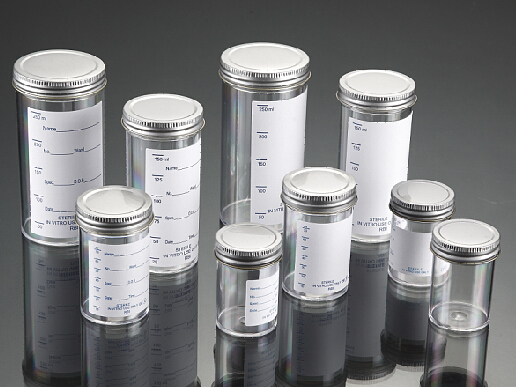 FDA Registered and CE Approved 100ml Sample Containers with Metal Cap and Plain Label