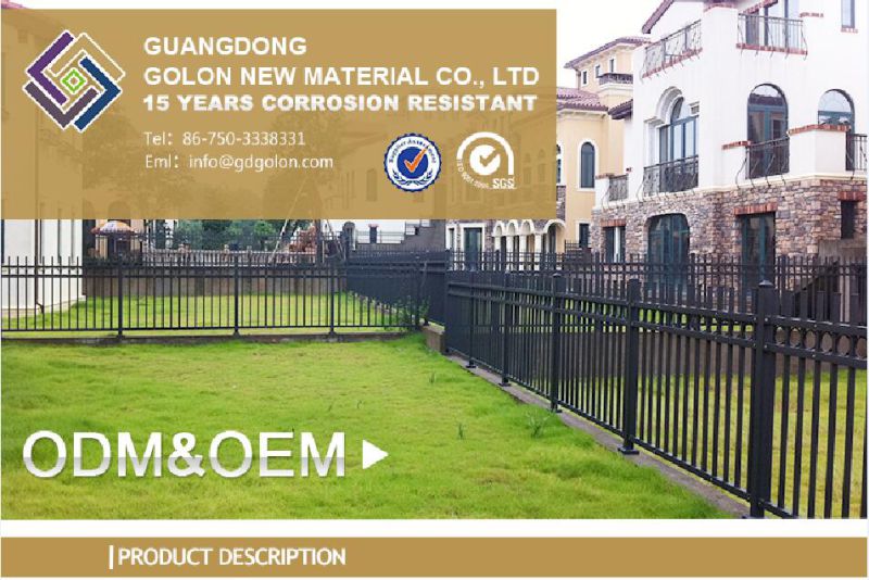 Customized Anti-Corrosion Zinc Steel Assembled Decorative Picket Grassland Pool Fence