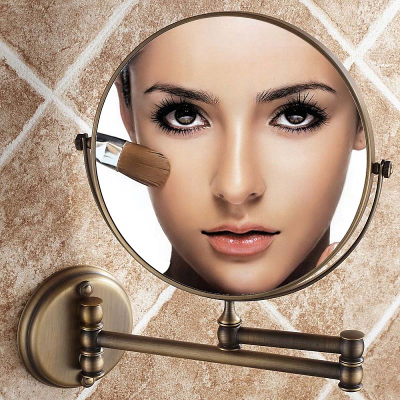 Wall Mounted Folded Makeup Mirror