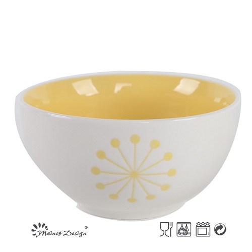5.5 Inch Bright Color 2 Tone Glaze Bowl