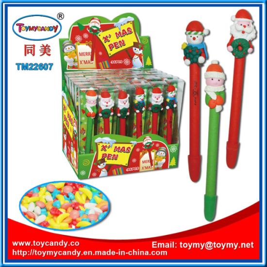 Kids Christmas Pen Toy with Candy