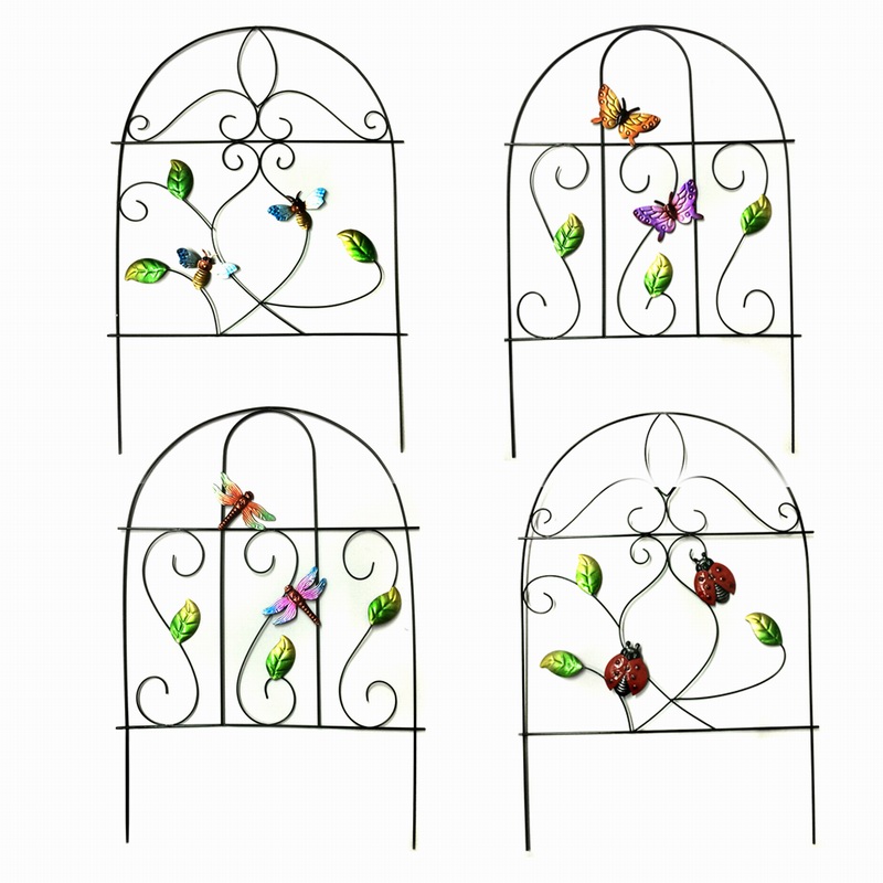 Handmade Spring Garden Decoration Metal Fence Craft-46CMH