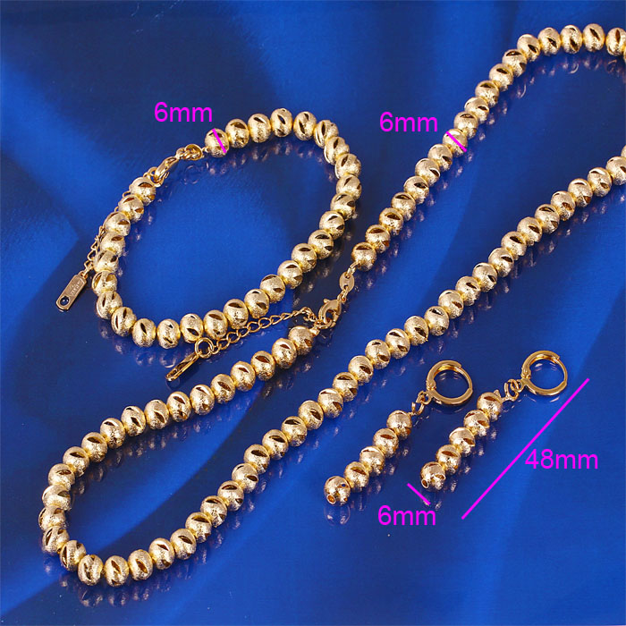 Xuping Gold Plated Fashion Jewelry Ball Chains Set (61165)