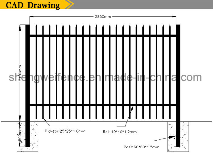 Economic Ornamental Wrought Iron Metal Garden Fence Panel