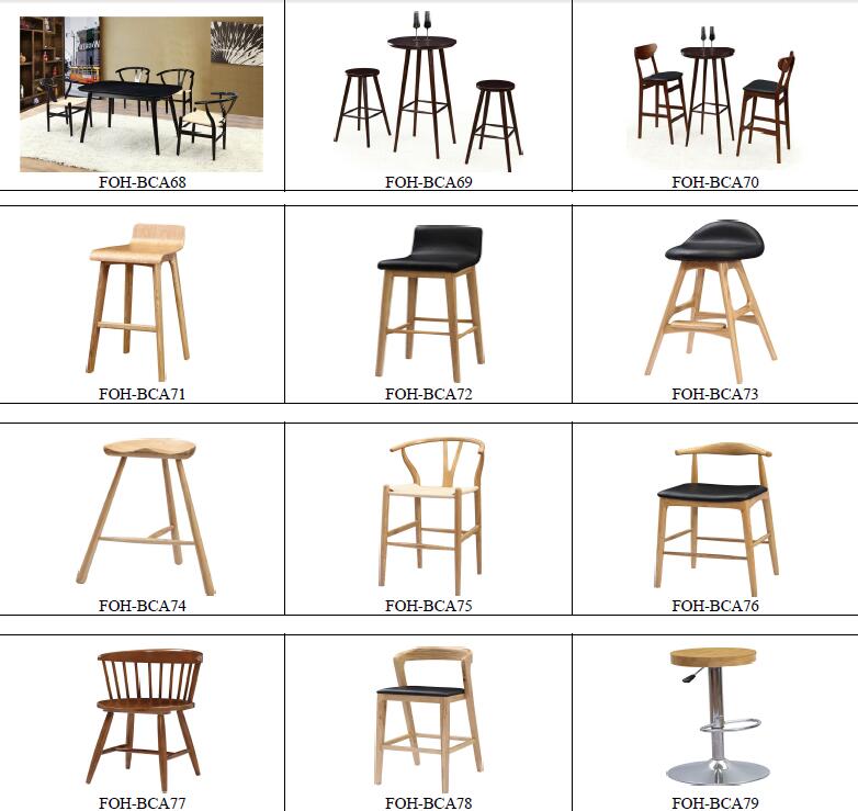 Stylish Eco-Friendly Wooden and Leather Upholstery High End Wood Bar Stool