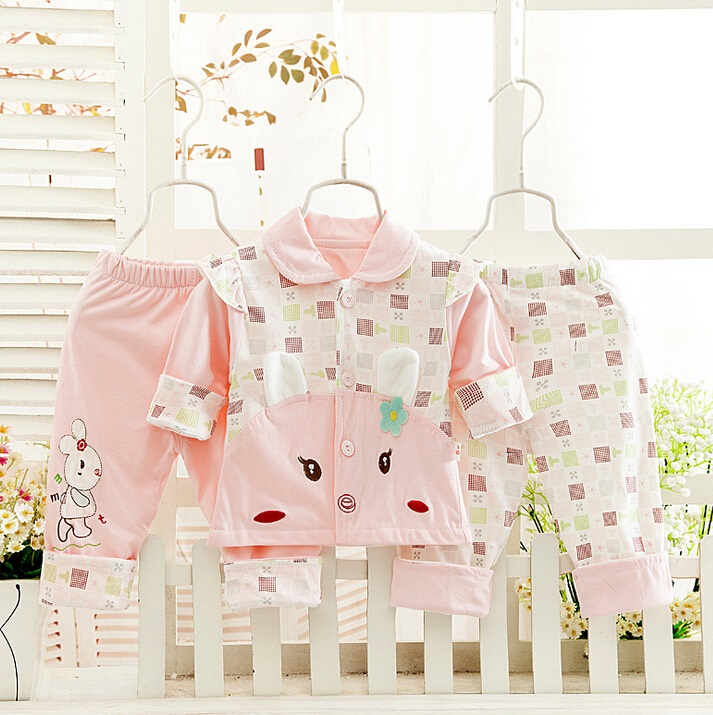 100% Cotton 3PCS Newborn Printed Baby Suit