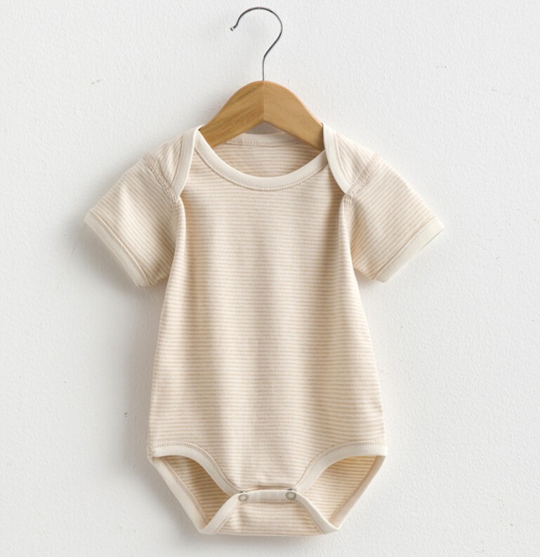 Summer Striped Short Sleeves Baby Romper