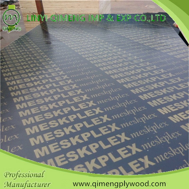 Linyi Qimeng Factory Exporting Brown and Black Film Faced 12mm 15mm 18mm Shuttering Plywood for Construction