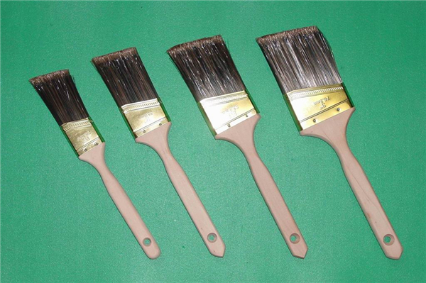 Pet Filament Beavertail Plain Wooden Handle Paint Brush