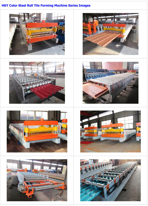 Hky Color Steel Tile Roll Forming Machine Auto-Production Line for Wall and Roof Panel