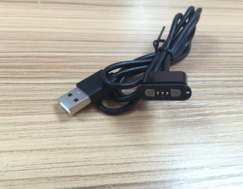 Standard 3-Pin Rectangular Magnetic Pogo Pin Male & Female Charging Cable Connector