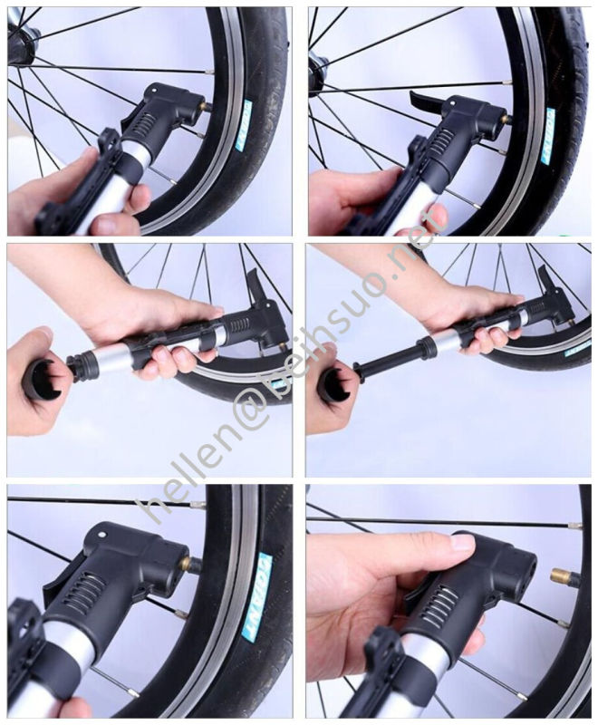 Colored Alloy Surface Bike/Bicycle Hand Mini Pump Inflator