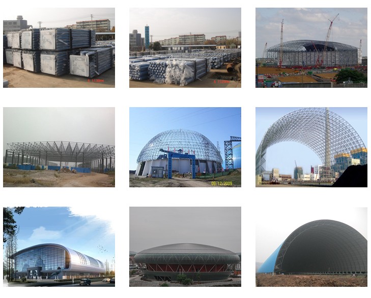 Light Steel Bolted Ball Space Frame Barrel Coal Storage