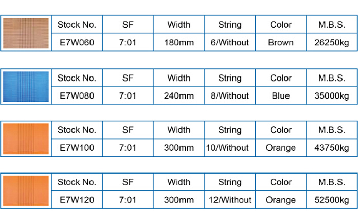 100mm 3 Ton High Tenacity Color Code Polyester Strap Webbing