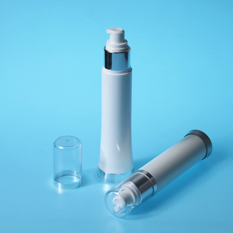 15g 20g 25g 30g 35g White Airless Bottle with Silver Base